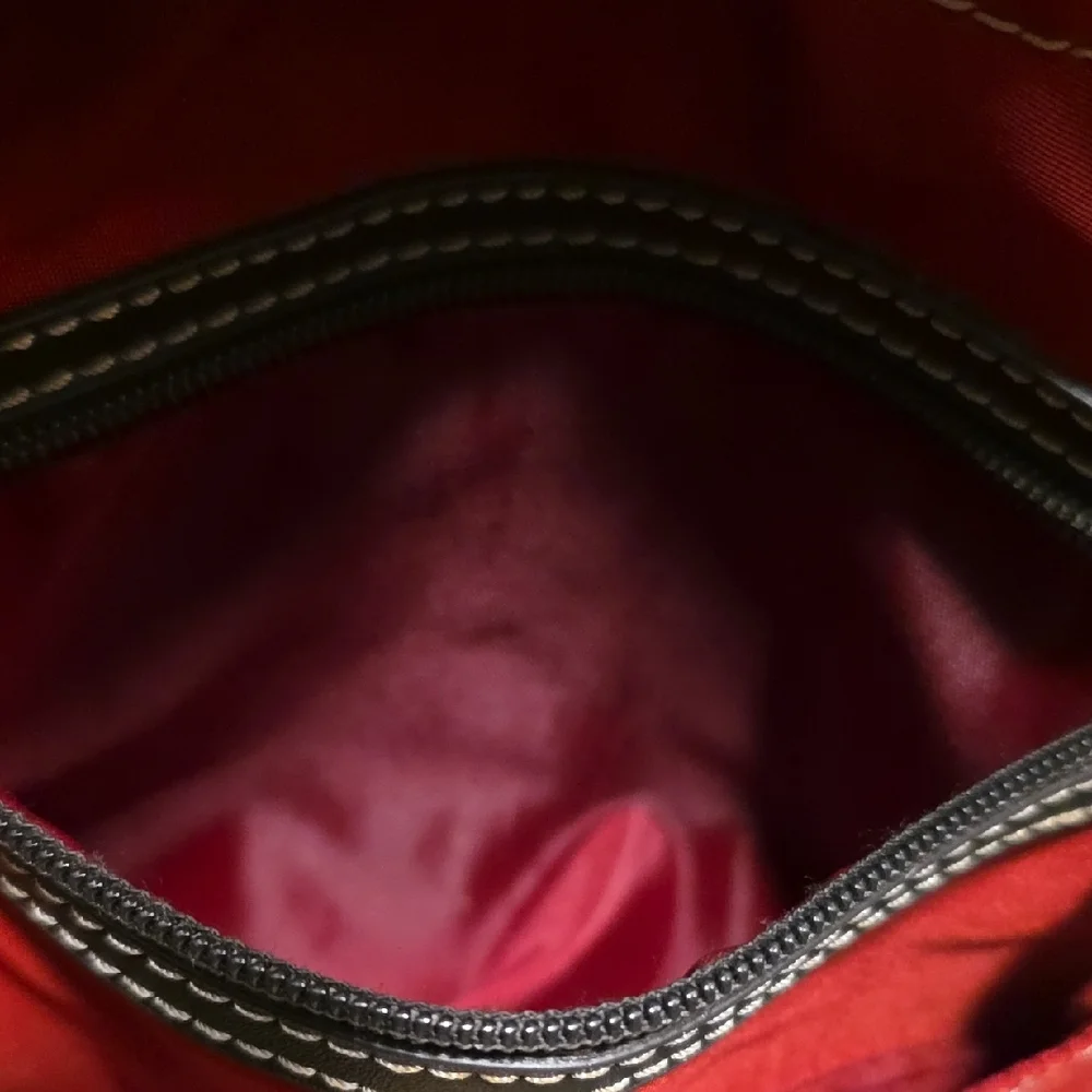 Liz Claiborne Red and Brown Messenger Bag